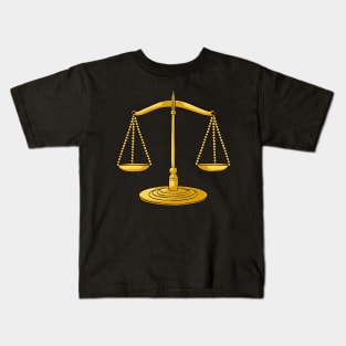 Legal Scale Scales Of Justice Law Lawyer Kids T-Shirt